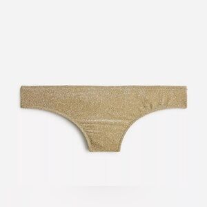 J. Crew Gold Sparkle Hipster Full-Coverage Bikini Bottom Womens Size XXL NWT